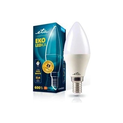 ETA EKO LEDka sviečka 7W, E14, teplá biela ETAC37W7WW01