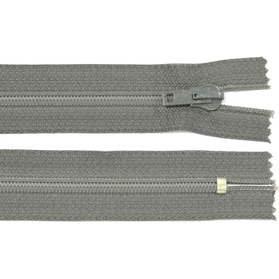 Spirálový zip no.5 nerozepínací 14cm středně šedý