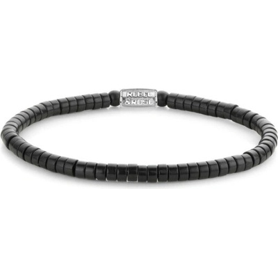 REBEL & ROSE náramek The Black Stone RR-40073-S