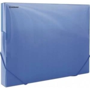 Pbs connect Donau Briefcase with eraser comb. DONAU, PP, A4/30, 700micr. , transparent blue