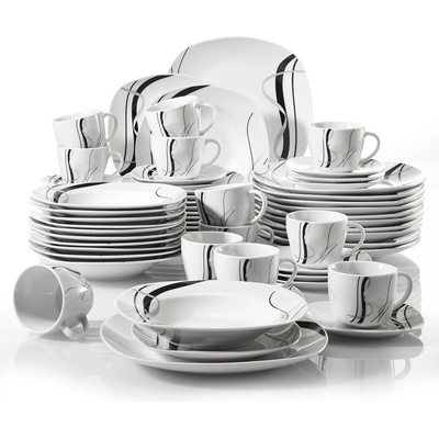 VEWEET FIONA jedálenská sada z porcelánu 60 dielna