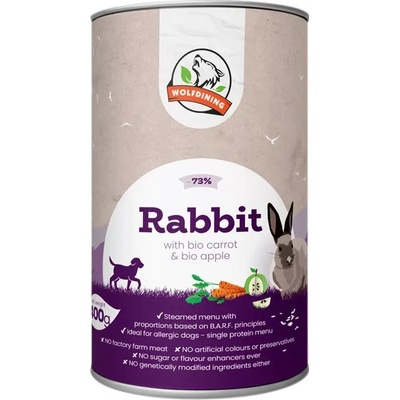 Farkaskonyha BIO králičie parené menu 400 g