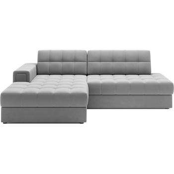 Eltap Сив кадифен разтегателен ъглов диван (ляв ъгъл) Blezalt - ELTAP (CO-BL-LT-04SO)