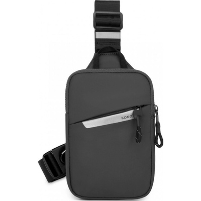 Lehká Crossbody sling taška Kono šedá