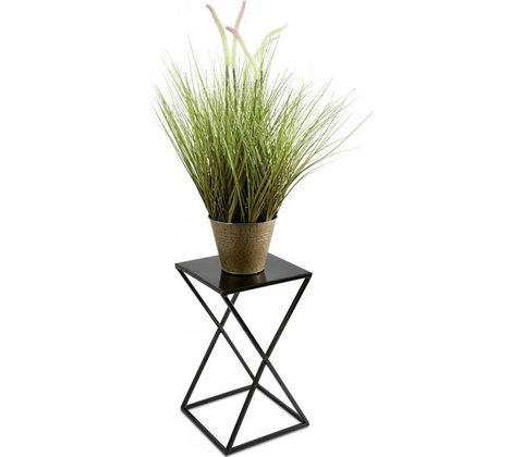 DekorStyle Stojan na květiny LOFT I černý 40 cm