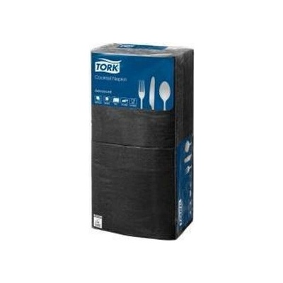 TORK papírové ubrousky 2V černá 200ks 24x24cm