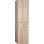 SAPHO Keramia Fresh - Висок шкаф ZOJA с чекмеджета, 50x184x29 см, дъб „платинен 51296 (51296)