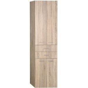 SAPHO Keramia Fresh - Висок шкаф ZOJA с чекмеджета, 50x184x29 см, дъб „платинен 51296 (51296)