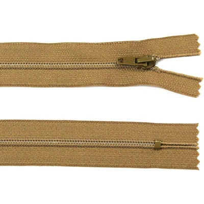 Spirálový zip no.3 nerozepínací 55cm - více barev color: 689 béžovo-hnědá