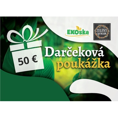 Darčeková poukážka v hodnote 50 eur
