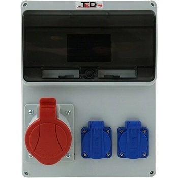 ELEKTRICKÝ STAVEBNÍ ROZVADĚČ 400V 32A/5P + 2 X 250V 16A 11 MODULŮ