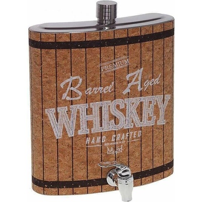 Nerezová ploskačka Whiskey XXL 3840 ml s kohútikom