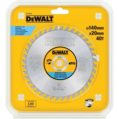 DeWALT DT1918 Pílový kotúč na kov, ø 140 mm, 40 zubov