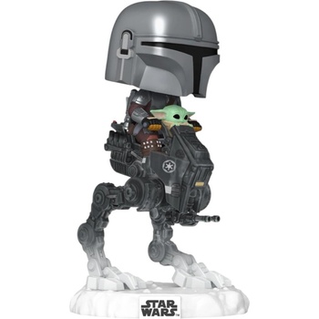 Funko Фигура Funko POP! Television: The Mandalorian - The Mandalorian with Grogu in Imperial Remnant AT-RT #837 (111464)