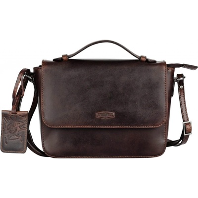 Dámská kožená crossbody kabelka Sparwell Matilde hnědá