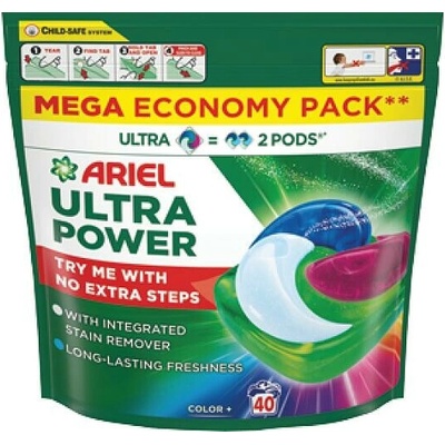 Ariel Ultra Power Color+ Pods prací kapsle 40 PD