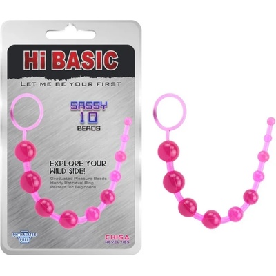Анална броеница от 10 топчета, 30см. - Sassy Anal Beads Pink (CHISA00044)