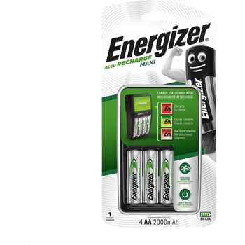 Energizer AccuRecharge Maxi NiMH зарядно устройство + 4 бр. 2000mAh AA HR6 батерии (638582) Energizer 638582 (Energizer 638582)