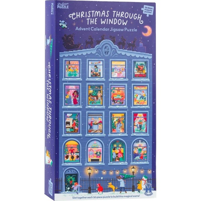 Professor Puzzle Коледен календар Professor Puzzle от 24 х 50 части - Коледа през прозореца