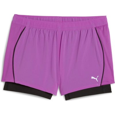 Puma W RUN VELOCITY 2IN1 3" SHORT DÁMSKÉ FUNKČNÍ KRAŤASY FIALOVÉ RŮŽOVÁ