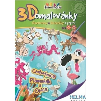 Helma 365 3D maľovanky Chobotnica plameniak a opice