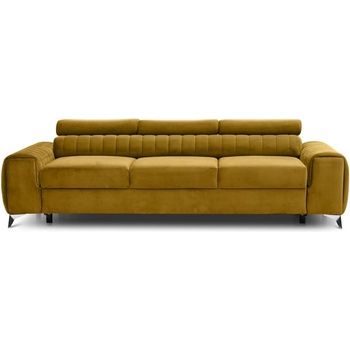 Eltap Кадифен разтегателен диван в цвят горчица 261 cm Laurence - ELTAP (SO-LAU-45NU)