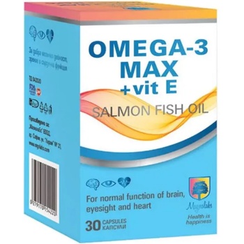 Magnalabs Omega-3 Max + vit E, 30 капсули, Magnalabs