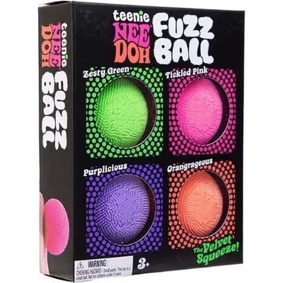 Schylling NeeDoh Barevné mačkací míčky Fuzz Ball 4 ks