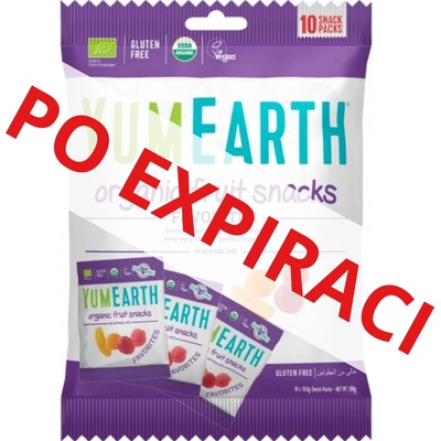 YumEarth BIO Ovocné želé bonbony mini balení mix příchutí 10 x 19,8 g