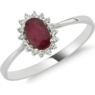 Lillian Vassago zlatý prsten s rubínem a brilianty LLV11 SMR5647 02 RUB