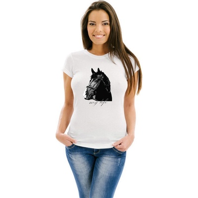 STRIKER Dámské tričko Black Horse Bílá – Hledejceny.cz