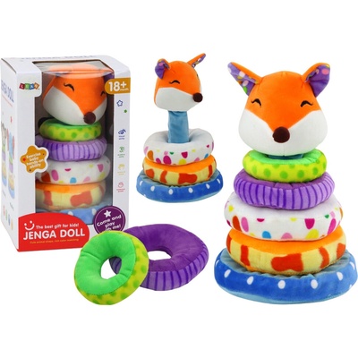 LEAN TOYS pyramídový líška vzdelávací maskot farebný 27 cm
