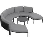 Garden Point Градински ъглов диван Parana Corner 4 с табуретки антрацит Garden Point (GAP1531F-COR4PU)