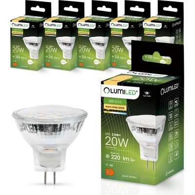 Lumiled 6x LED žárovka MR11 2,5W = 25W 3000K 12V