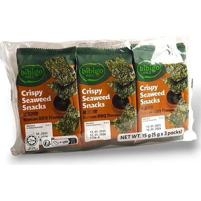 Chrumkavé morské riasy BIBIGO s príchuťou Korean BBQ 3x5g - 1 kus