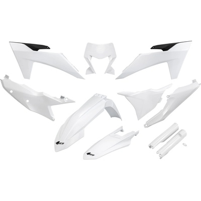 UFO KTKIT530F042 sada plastov biela s krytmi tlmičov KTM EXC 150 / 250 / 300