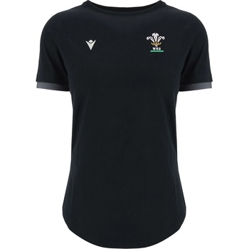 Image 1 of Macron Дамска тениска Macron Wales Rugby Union Travel T-Shirt 2024 Womens - Blk/Gol/Red