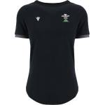 Macron Дамска тениска Macron Wales Rugby Union Travel T-Shirt 2024 Womens - Blk/Gol/Red
