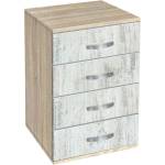 Bogdan Furniture G Скрин с четири чекмеджета Мебели Богдан модел bm-ava500, кристал със сонома