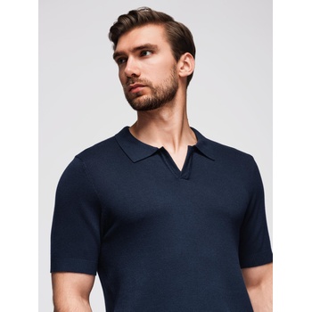 Ombre Clothing Мъжка поло тениска без копчета - тъмносиня Ombre Clothing | Sin | МЪЖЕ | S