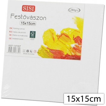 Sisi 137357 Maliarske plátno na papierovej doske 15 x 15 cm biela