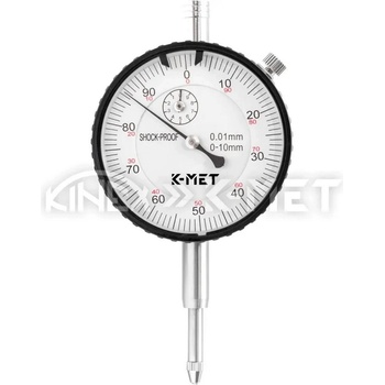 K-MET Индикаторен удароустойчив часовник с циферблат K-MET 1155-02-710 - 0-10 mm, 0.01 mm (1155-02-710)