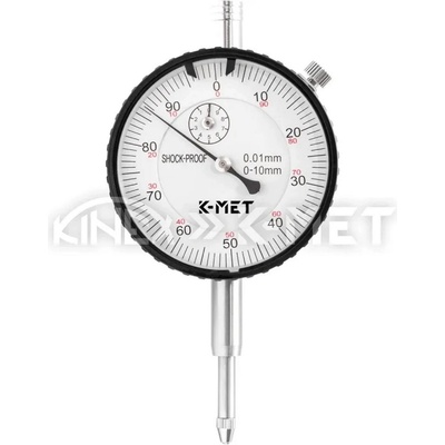 K-MET Индикаторен удароустойчив часовник с циферблат K-MET 1155-02-710 - 0-10 mm, 0.01 mm (1155-02-710)