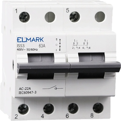 ELMARK Iss3 ТРИПОЗИЦИОНЕН ПРЕВКЛЮЧВАТЕЛ 1-0-2 2p/125a (41946)