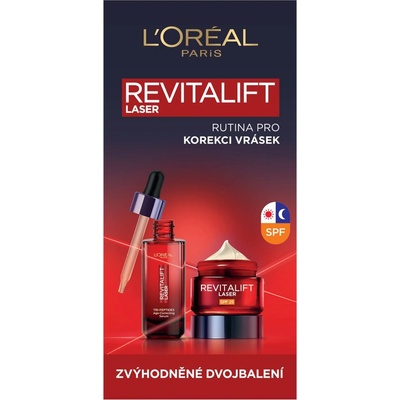 L’Oréal Paris Revitalift Laser protivráskové sérum s peptidy 30 ml + L’Oréal Paris Revitalift Laser denní krém 50 ml