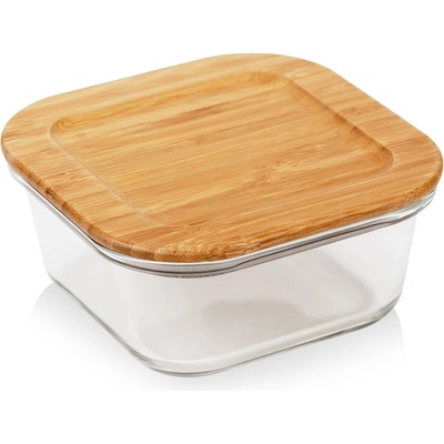 NAVA Dóza ARIZONA varné sklo bambus 0,75 l, 15 x 15 x 6,5 cm
