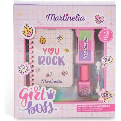 Aquarius Cosmetic Козметичен комплект с бележник, Martinelia, Super Girl, 4 части (MA31114)