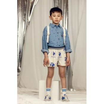 Mini Rodini Детска дънкова риза Mini Rodini denim dots (26220100)