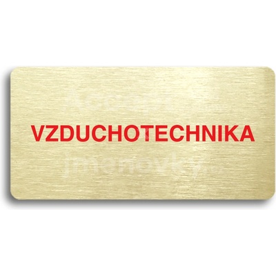 ACCEPT Piktogram VZDUCHOTECHNIKA - zlatá tabulka - barevný tisk bez rámečku