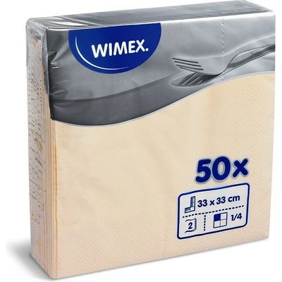 Wimex ubrousky 2V béžové 50ks 33x33cm
